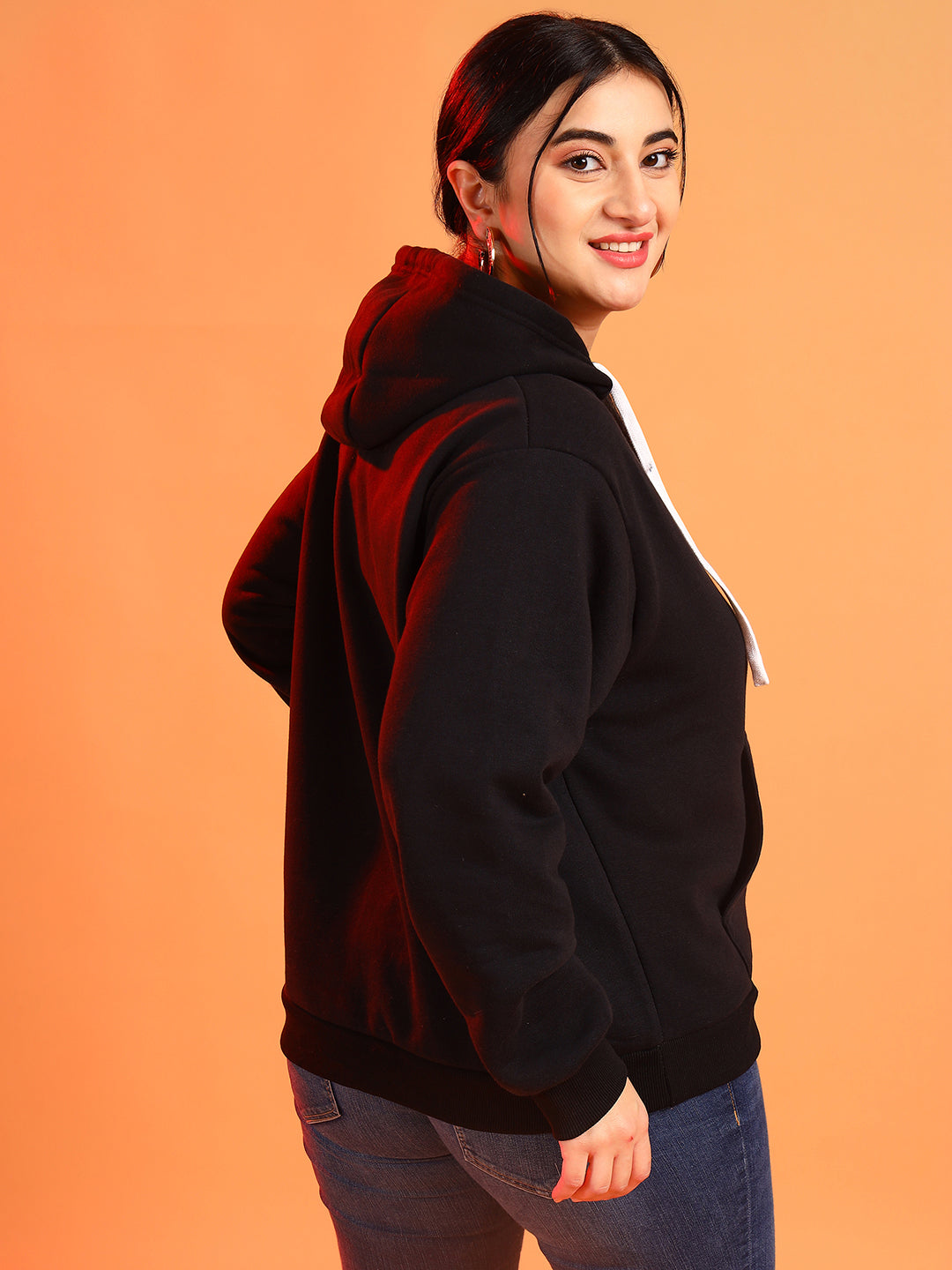 Solid Hooded Sweatshirt
