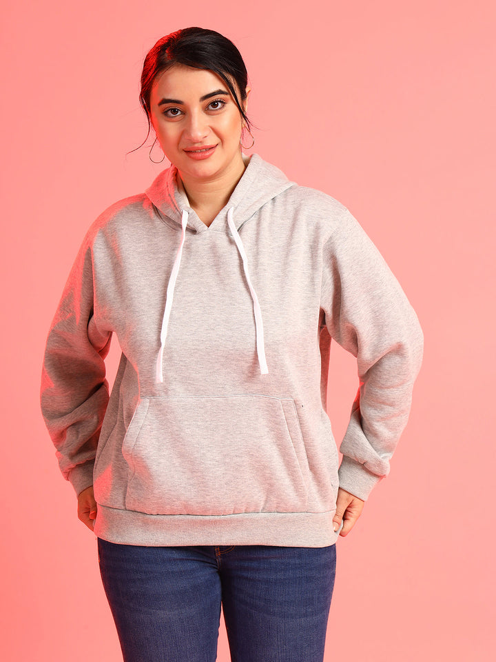 Solid Hooded Sweatshirt