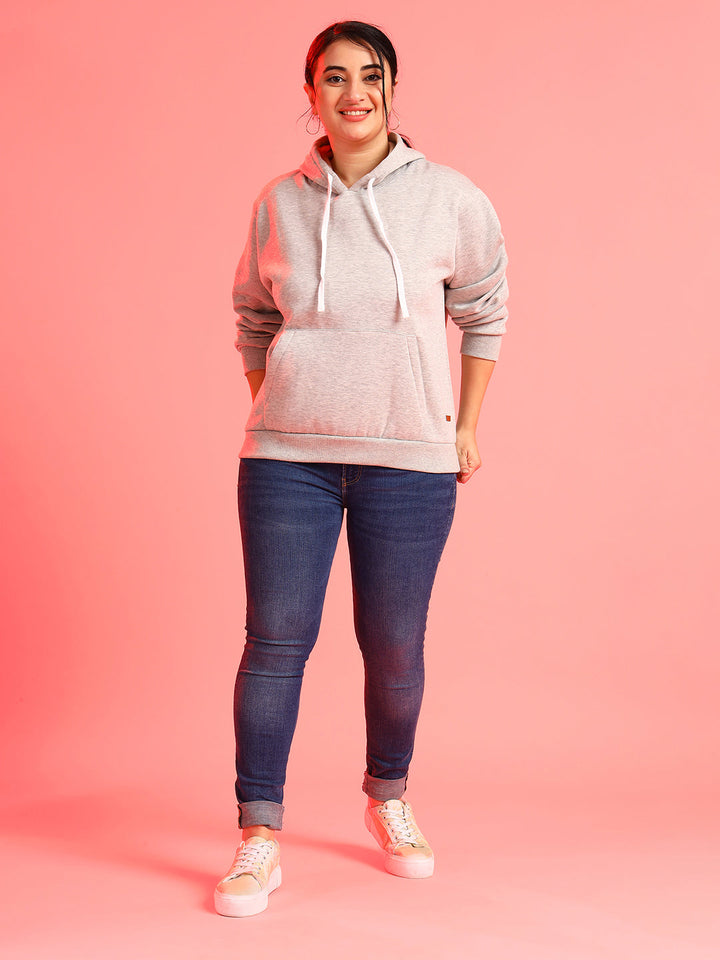 Solid Hooded Sweatshirt