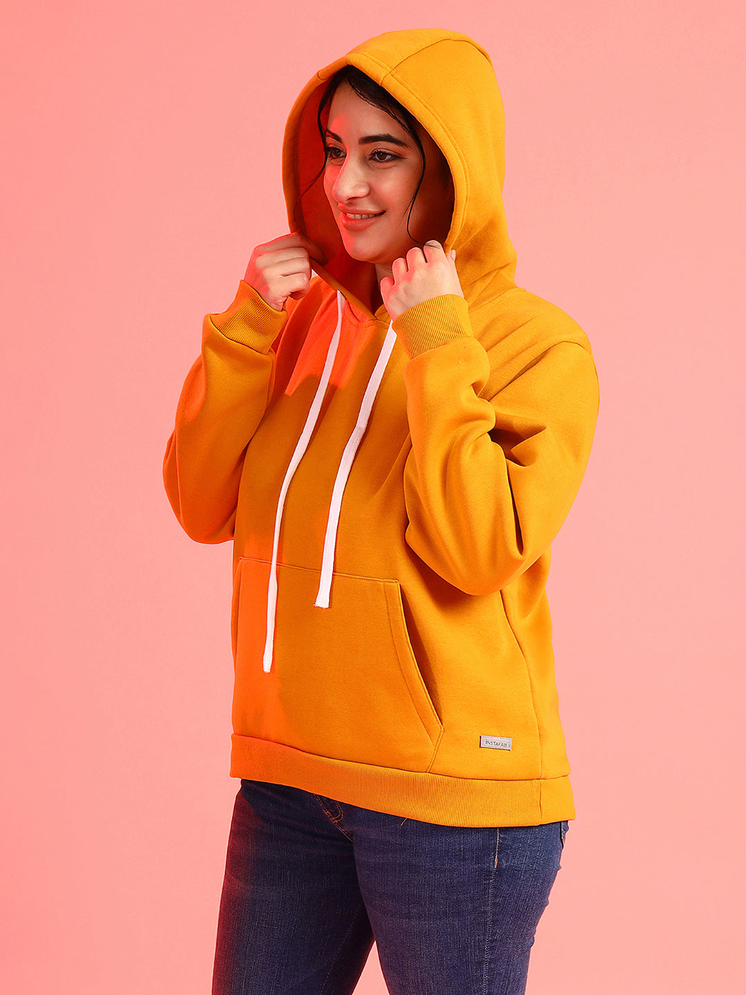Solid Hooded Sweatshirt