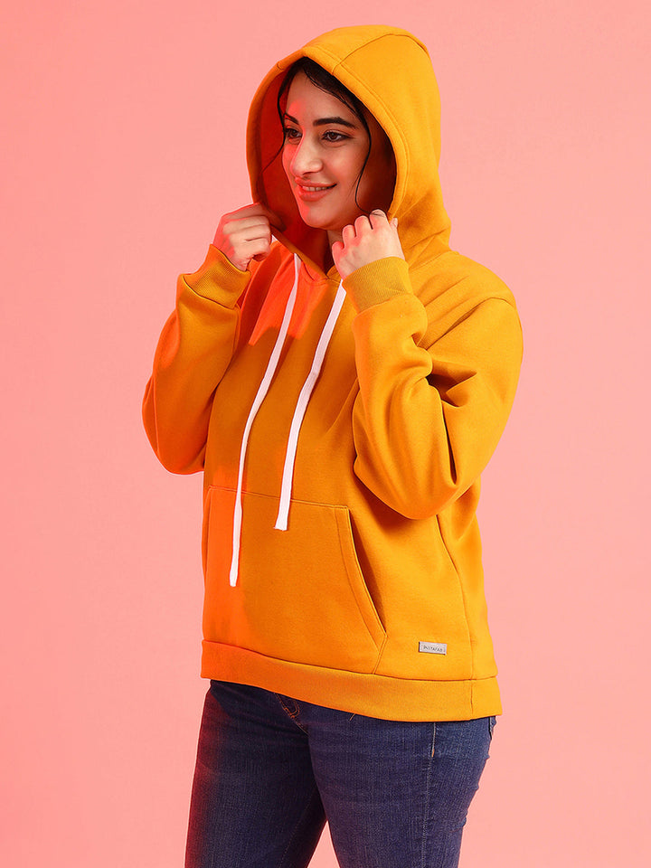 Solid Hooded Sweatshirt