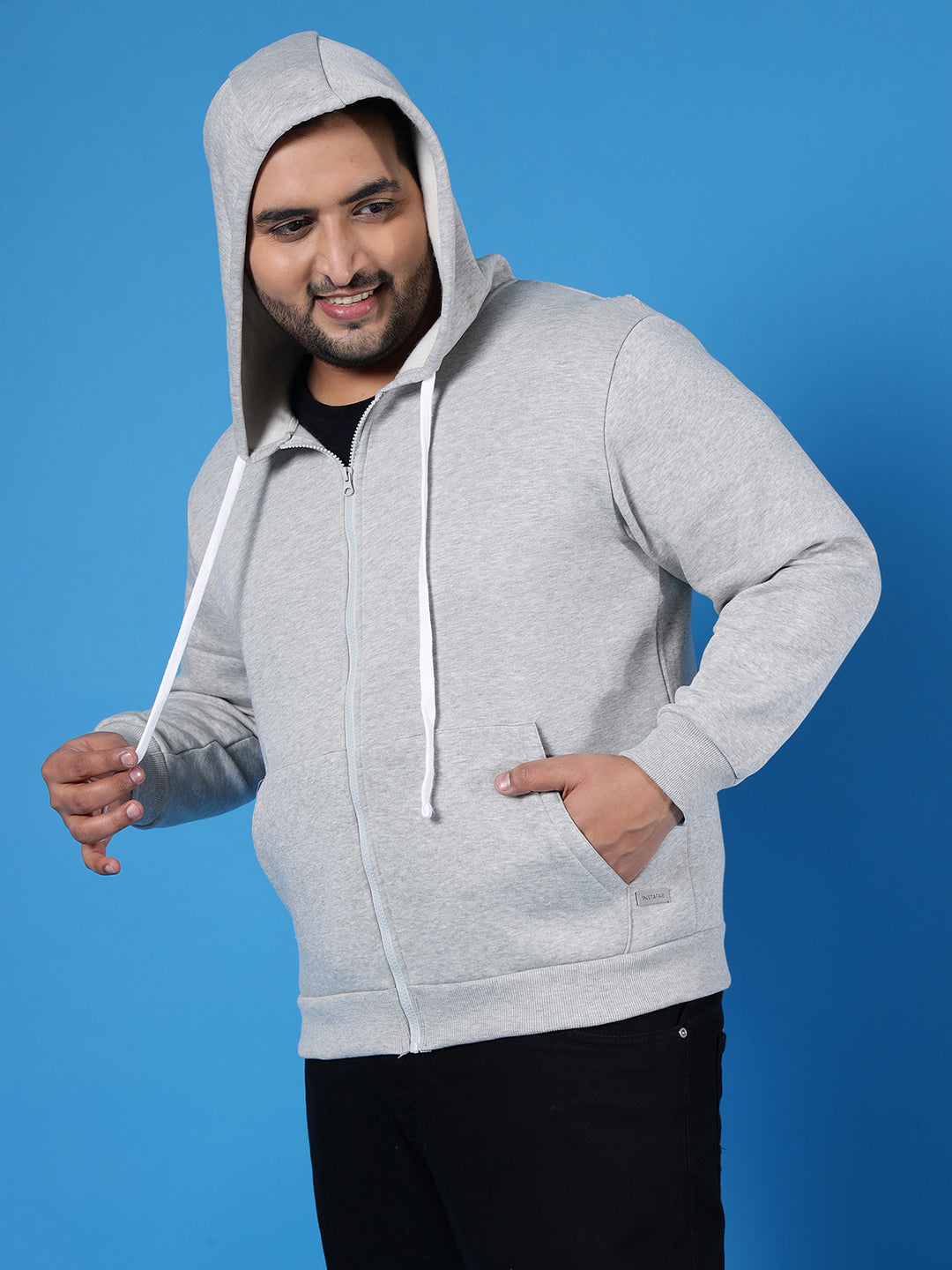 Solid Full Sleeve Hooded Sweatshirt