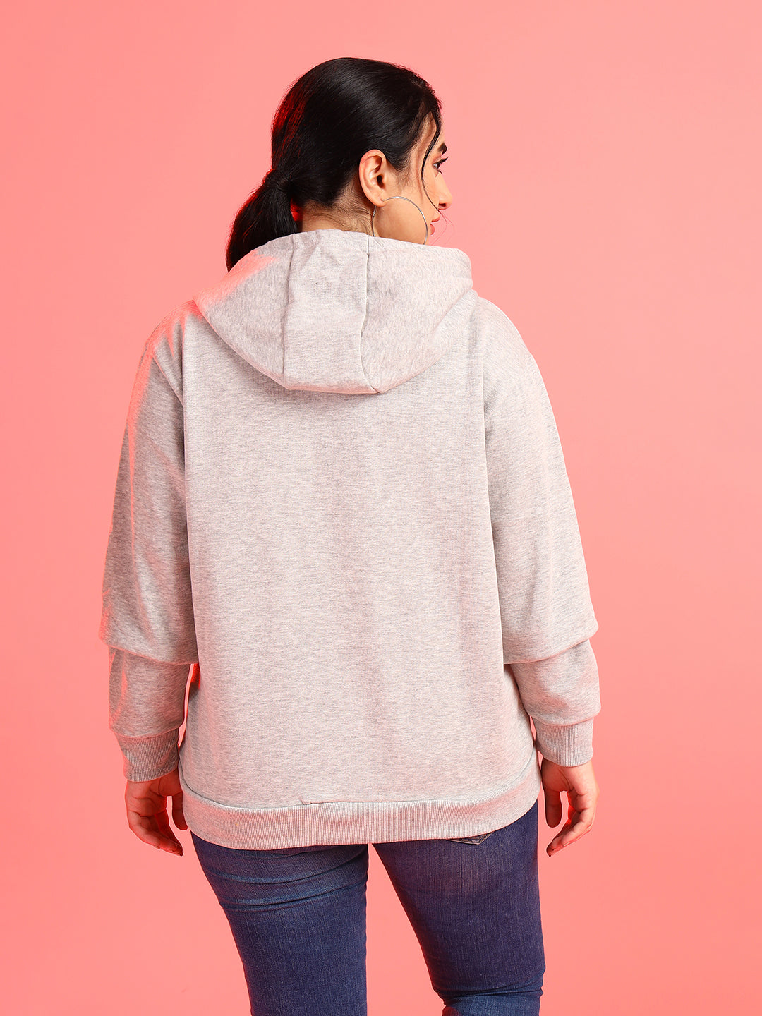 Solid Hooded Sweatshirt