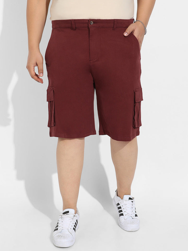Maroon Cargo Shorts