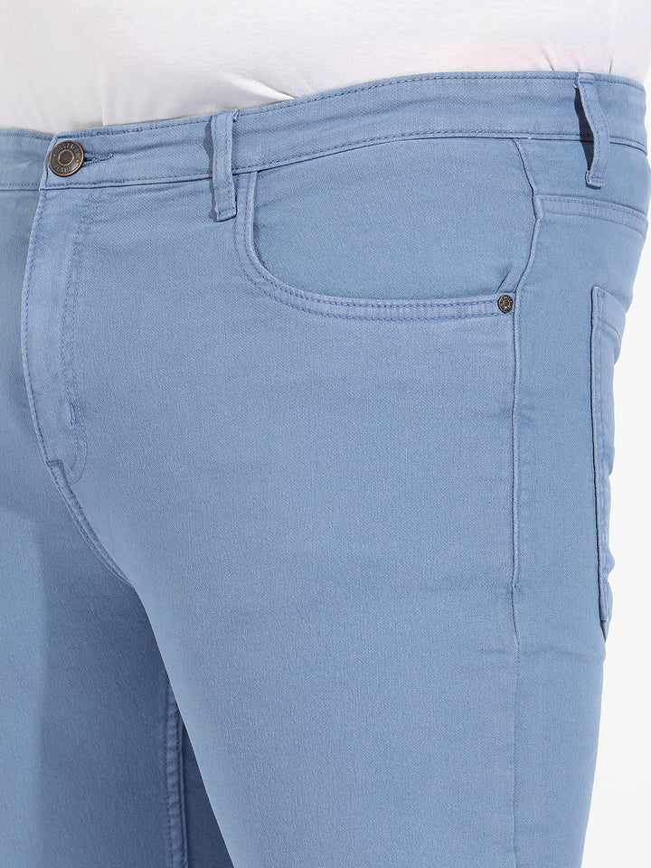 Blue Solid Denim Jeans