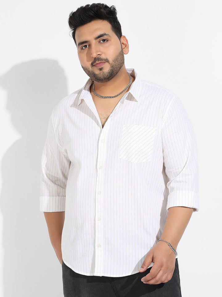White Chalk Striped Shirt
