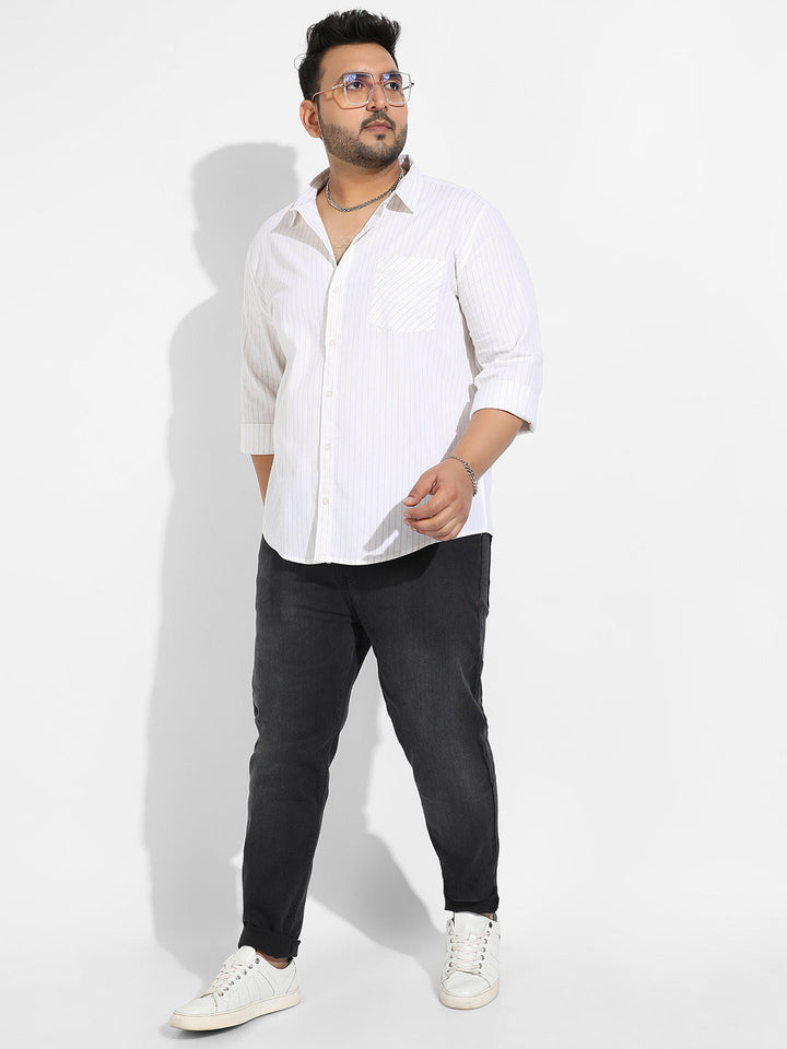 White Chalk Striped Shirt