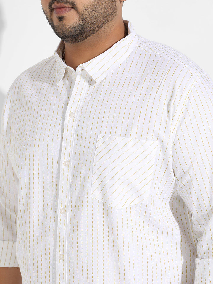 White Chalk Striped Shirt