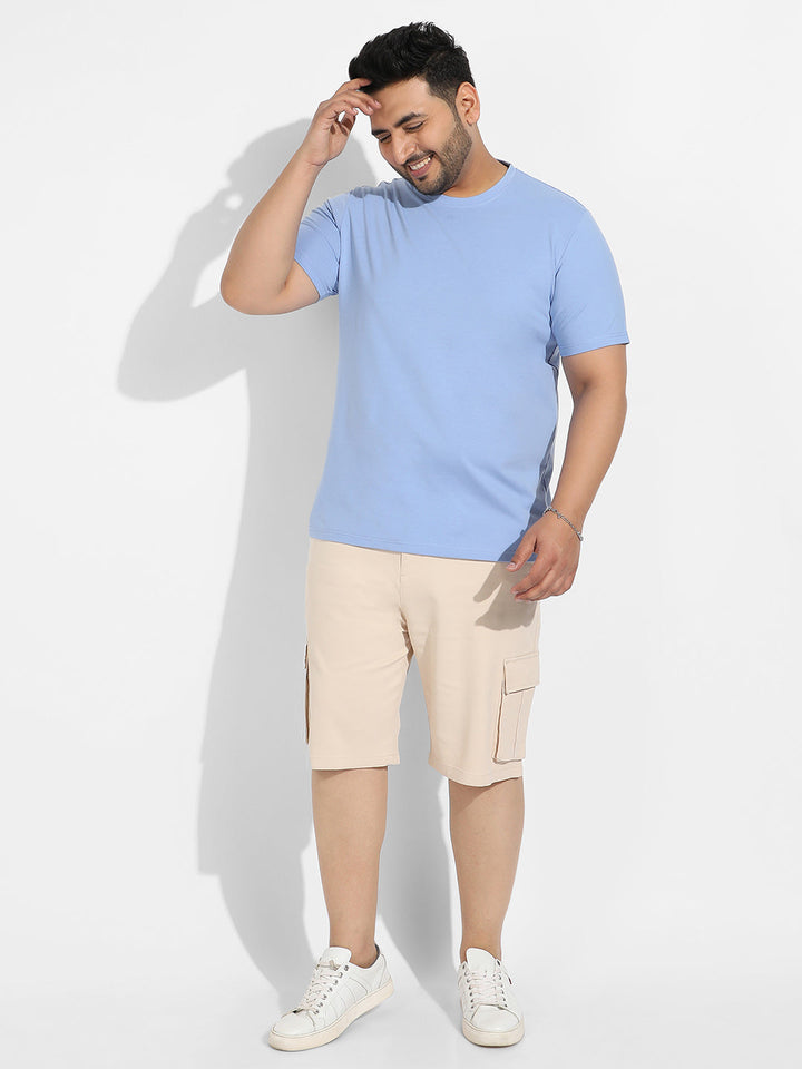 Pastel Blue Basic Regular Fit T-Shirt