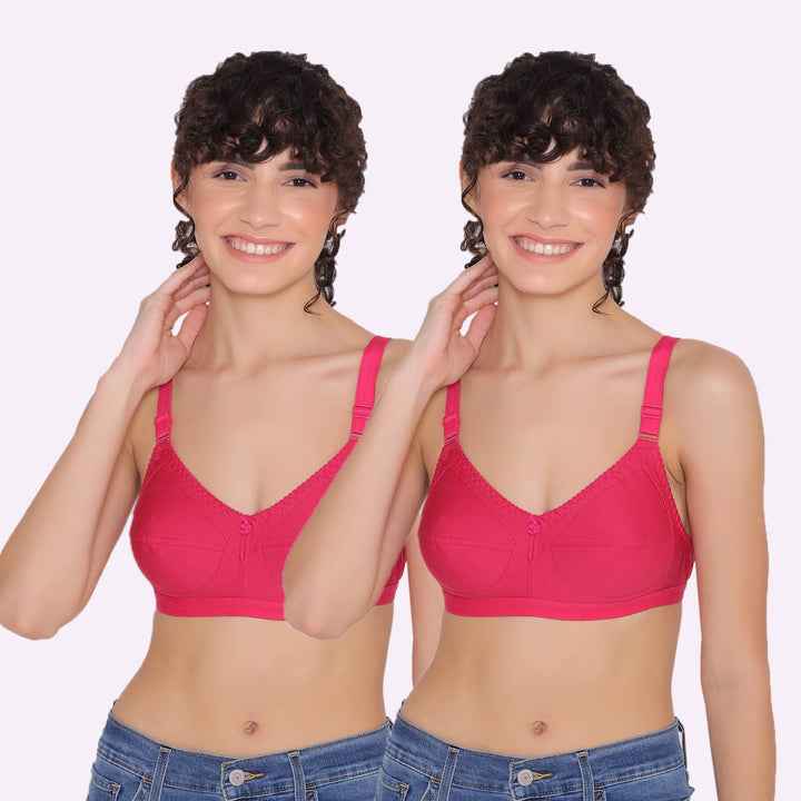 Women's full coverage cotton bra (Pack of 2) -BELLA