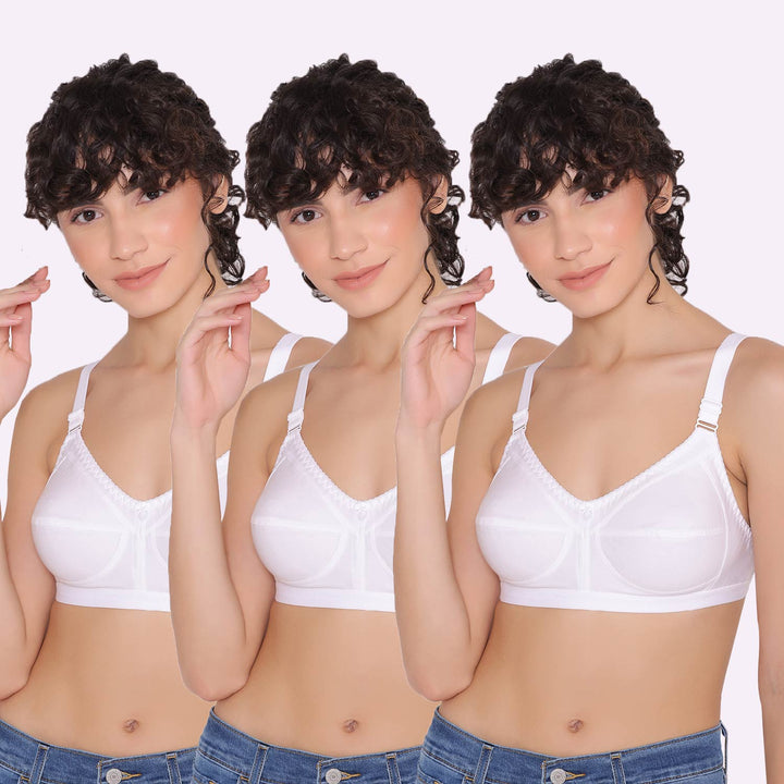 Women's full coverage cotton bra (Pack of 3) -BELLA