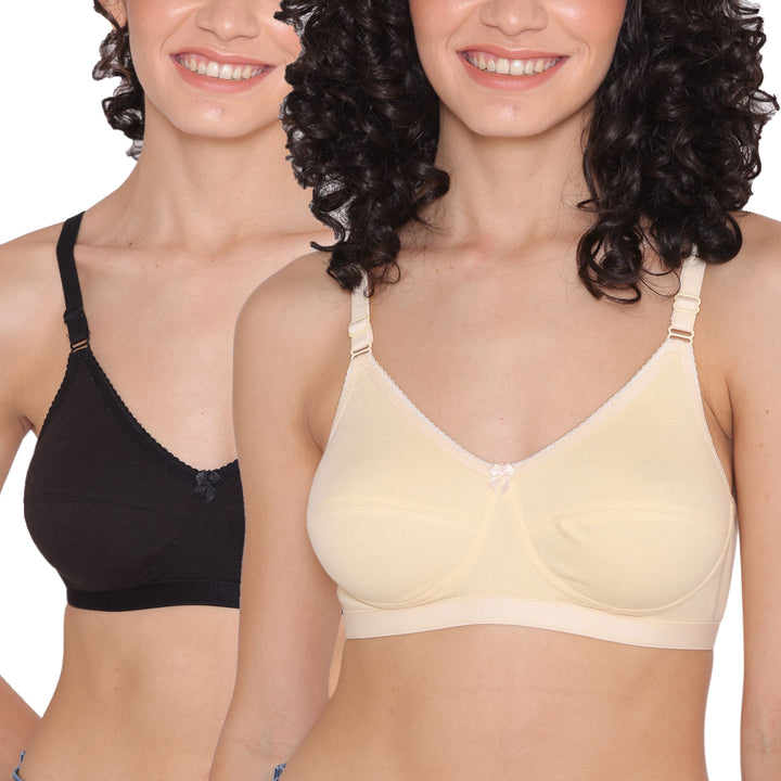 Women's Non Padded Non-Wired Regular Bra-RIO Combo of 2
