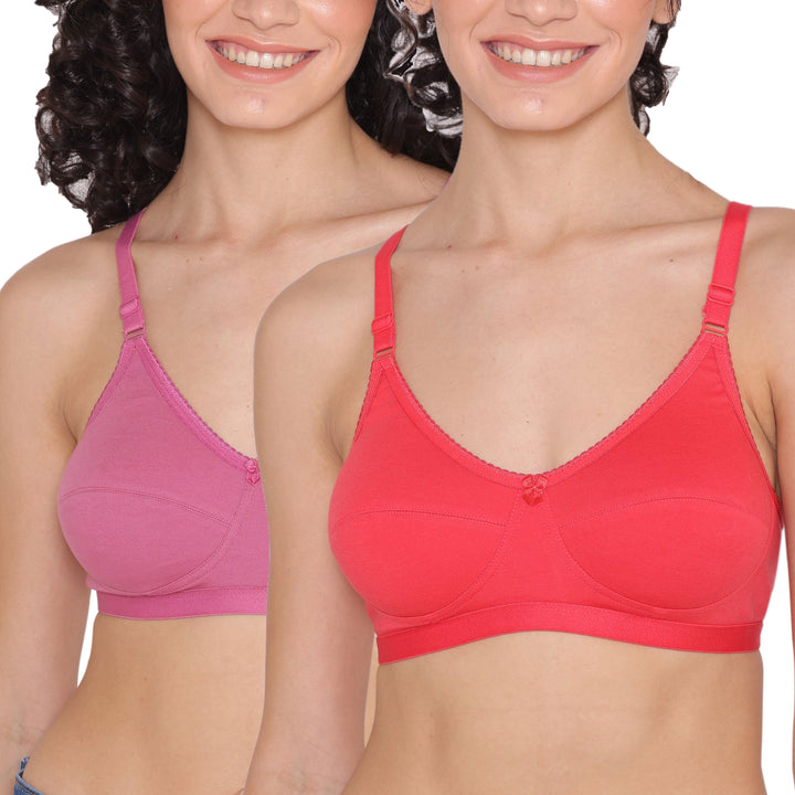 Women's Non Padded Non-Wired Regular Bra-RIO Combo of 2