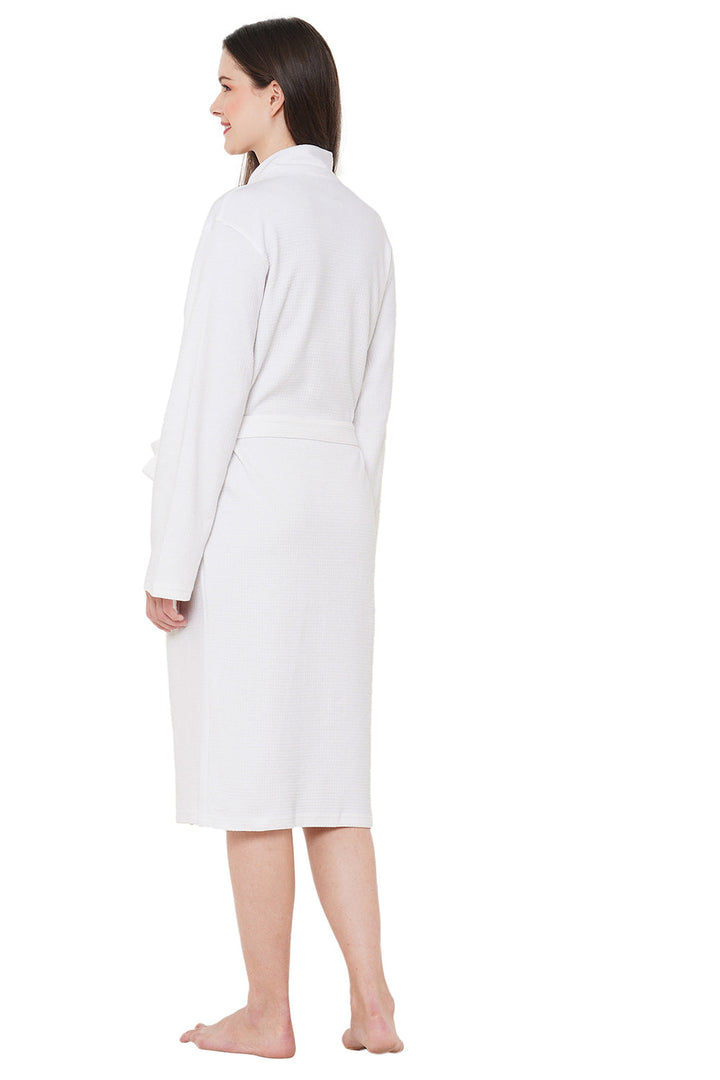 Organic Cotton White Bath Robe_ISL041