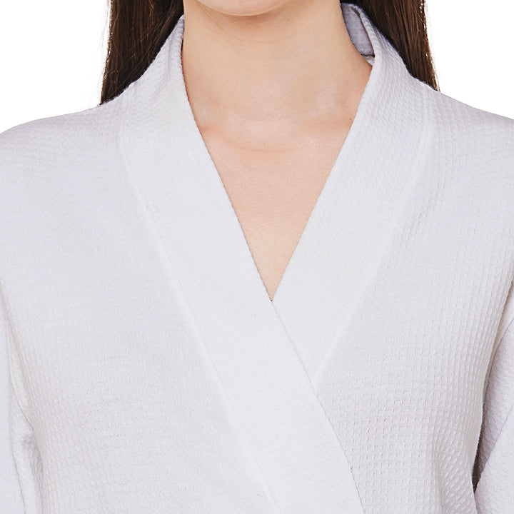 Organic Cotton White Bath Robe_ISL041