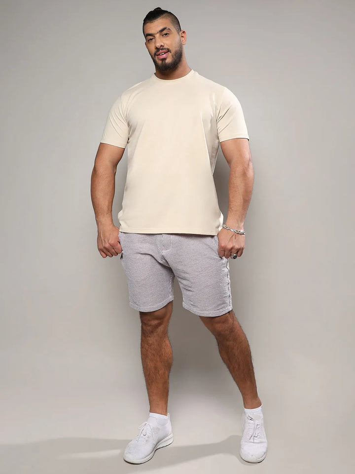 Beige Basic Regular Fit T-Shirt