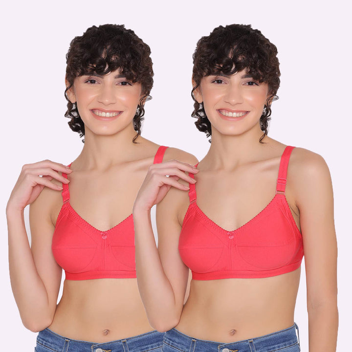 Women's full coverage cotton bra (Pack of 2) -BELLA