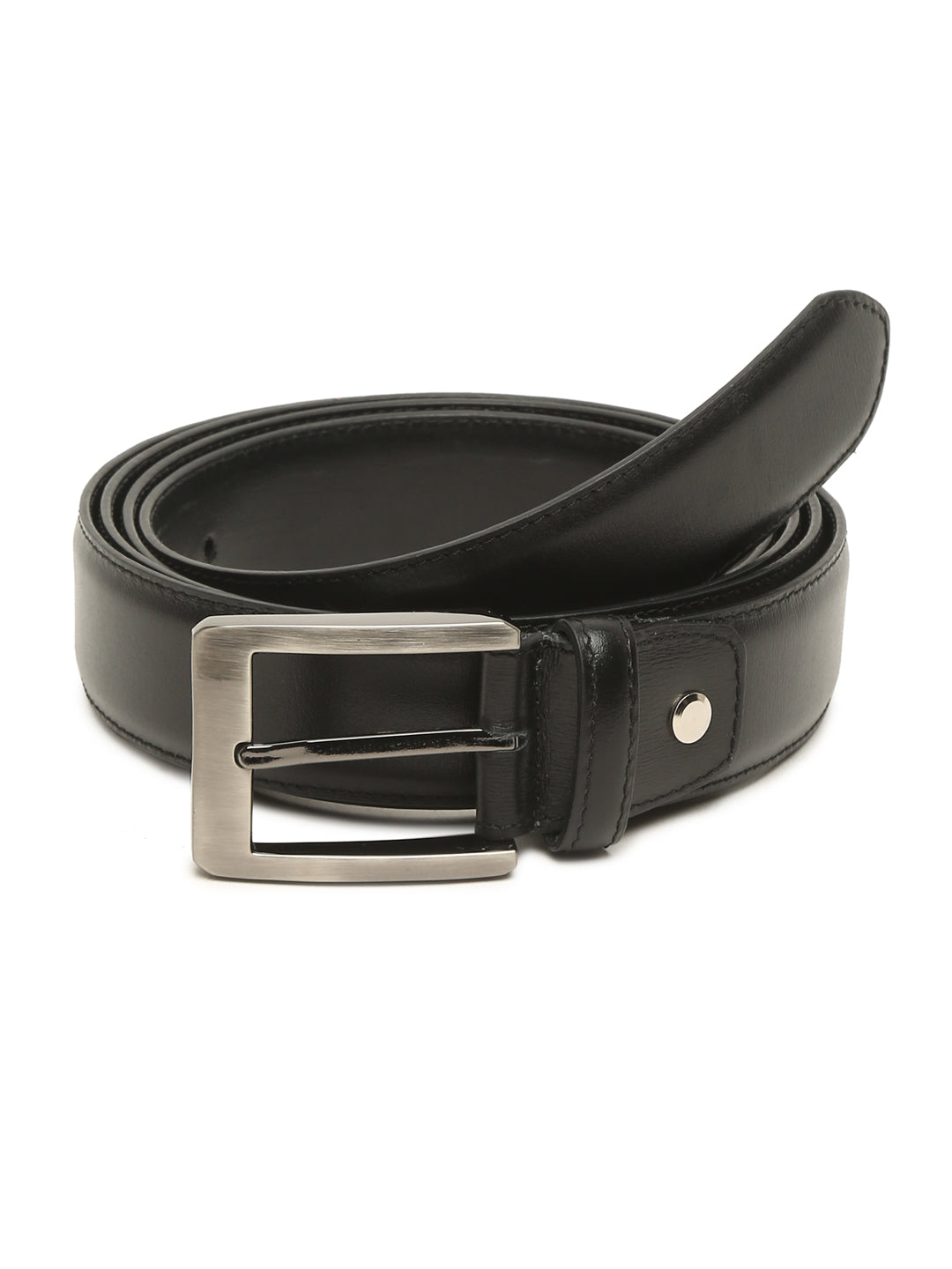 Plus Size Men Black Leather Formal Belt
