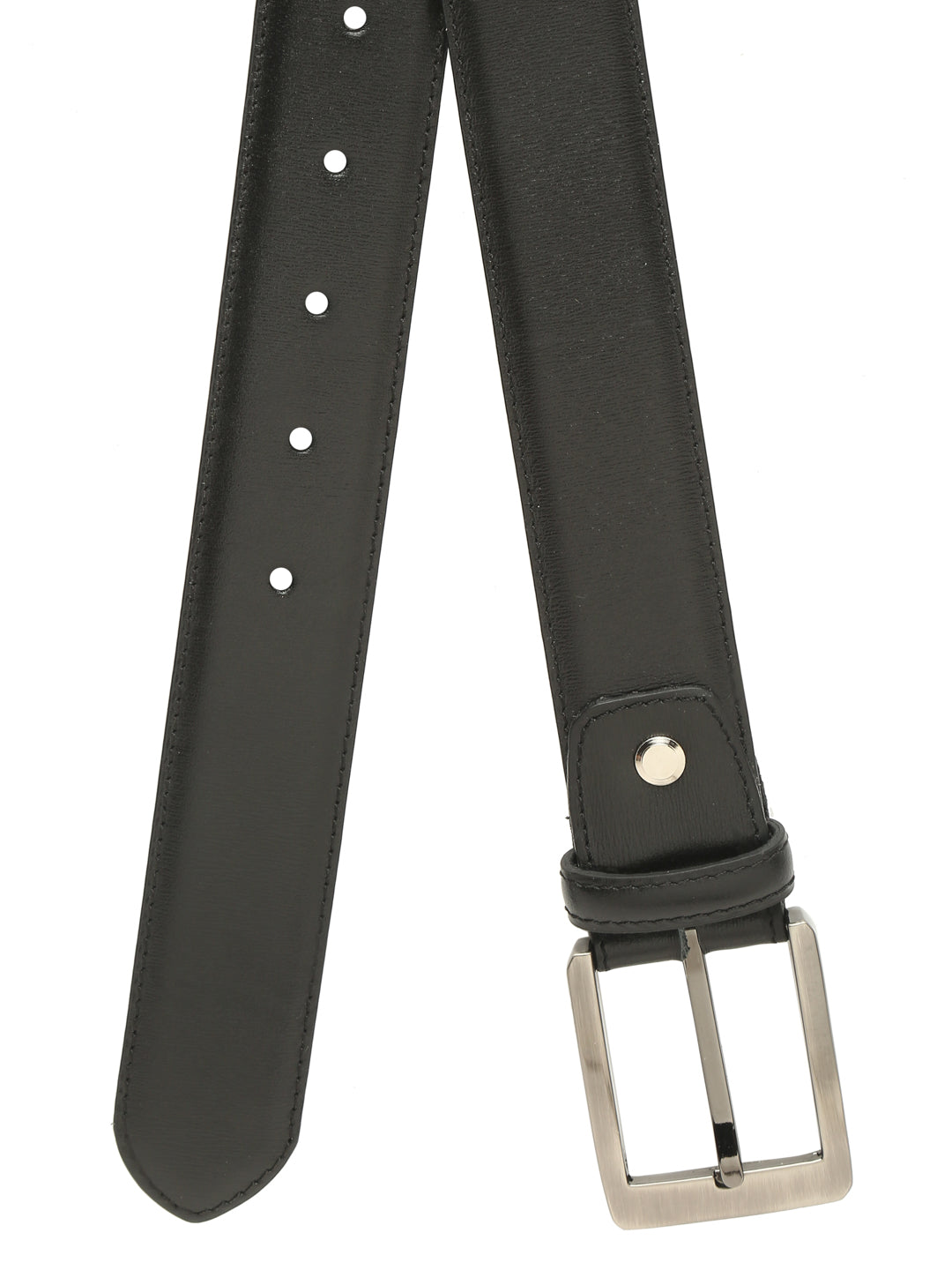 Plus Size Men Black Leather Formal Belt