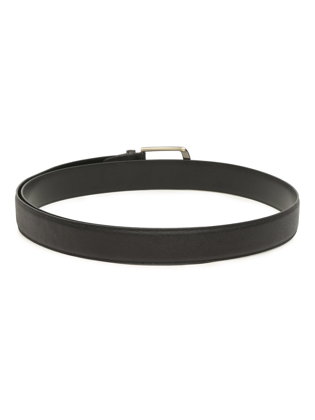 Plus Size Men Black Textured Leather Belt