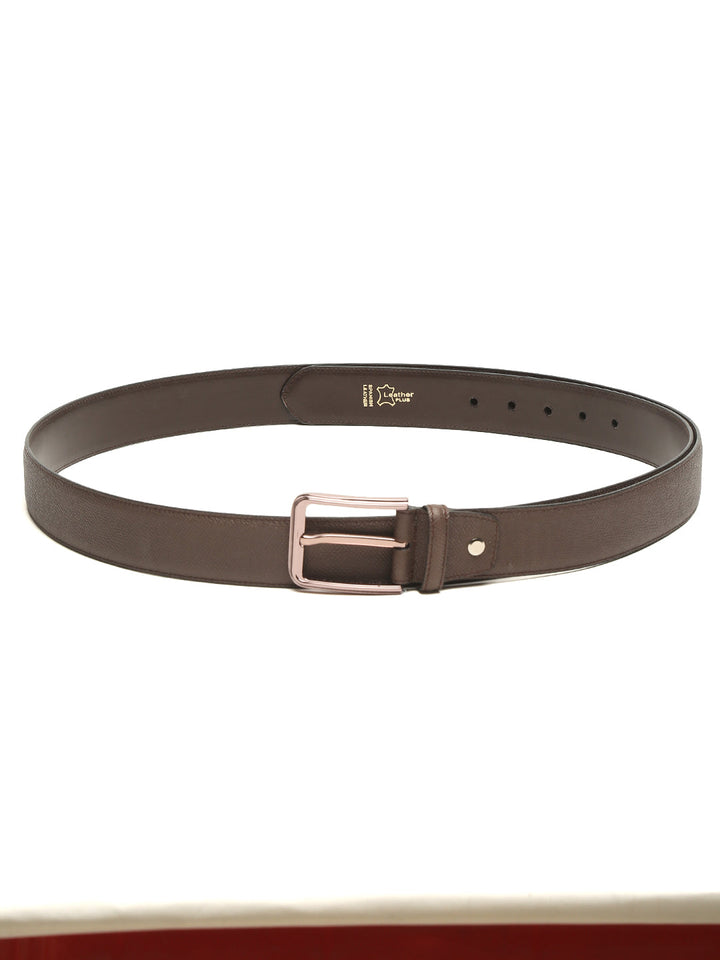 Plus Size Men Black Textured Leather Belt