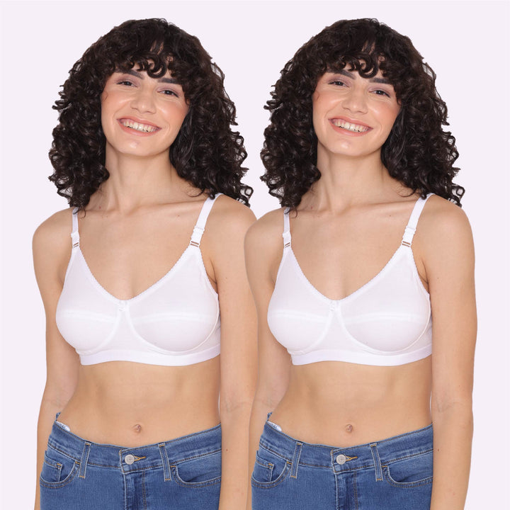 Women's Non Padded Non-Wired Regular Bra-RIO Combo of 2
