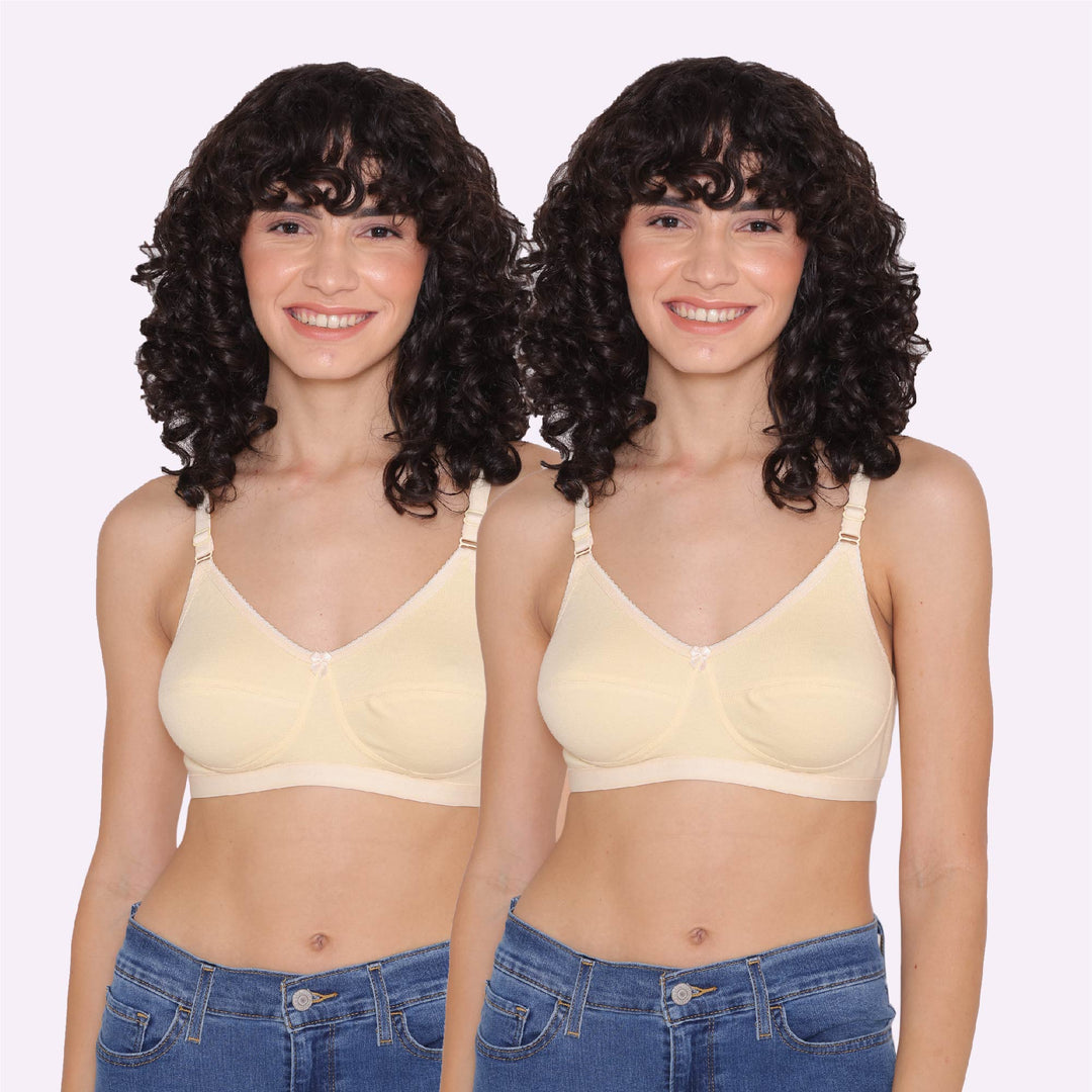 Women's Non Padded Non-Wired Regular Bra-RIO Combo of 2
