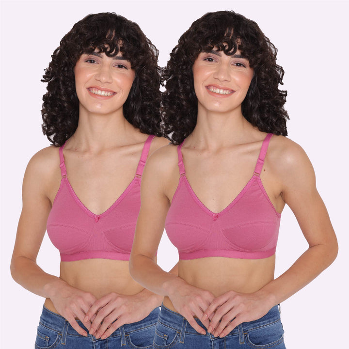 Women's Non Padded Non-Wired Regular Bra-RIO Combo of 2