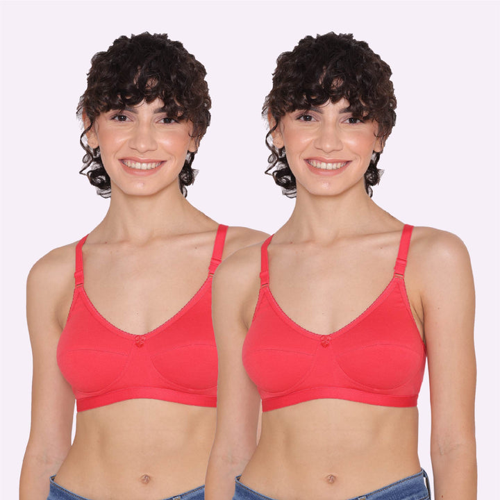 Women's Non Padded Non-Wired Regular Bra-RIO Combo of 2
