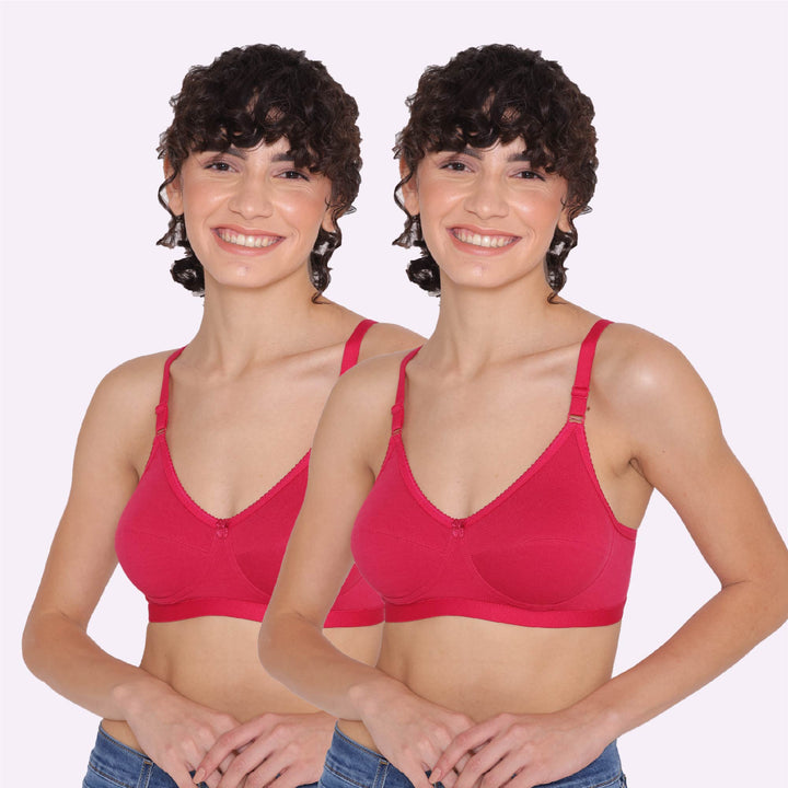 Women's Non Padded Non-Wired Regular Bra-RIO Combo of 2