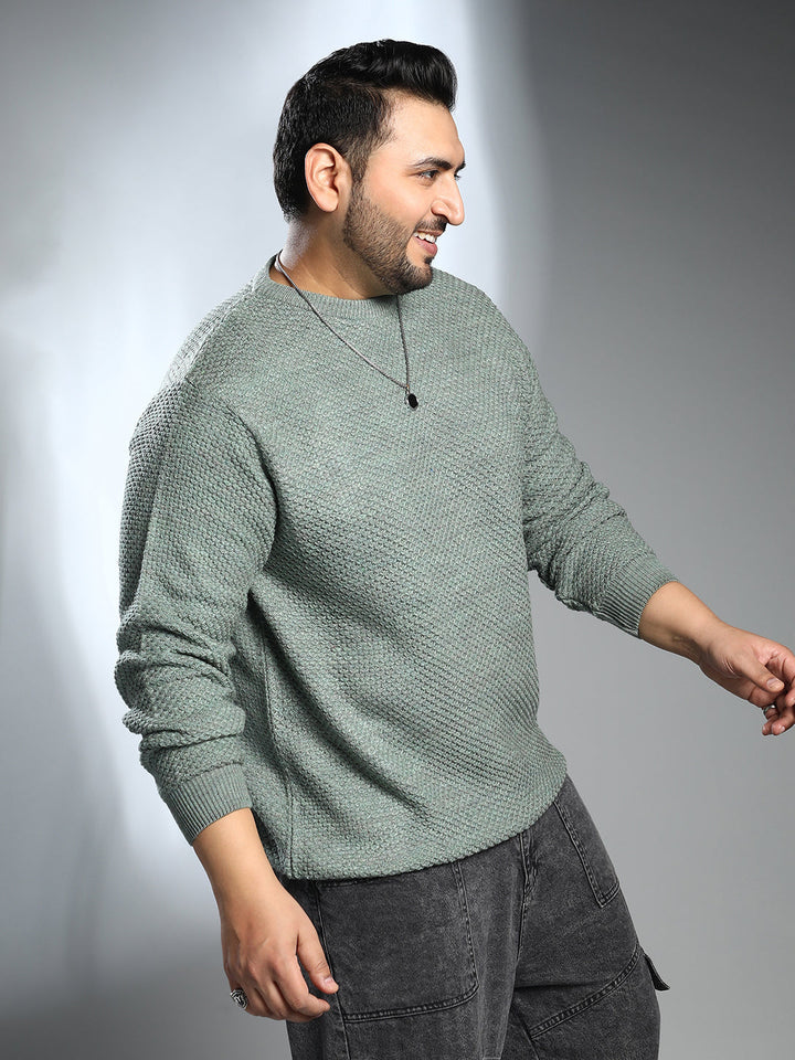 Textured Knit Pullover Sweater