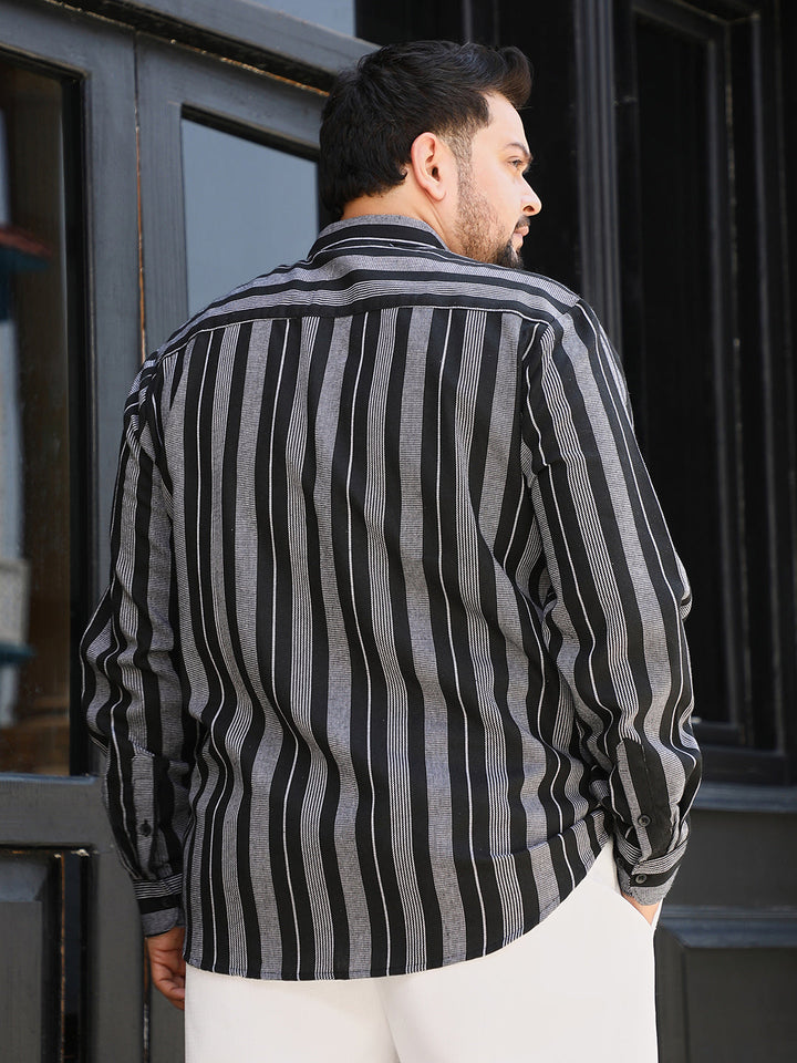 Utility Multitrack-Striped Shirt