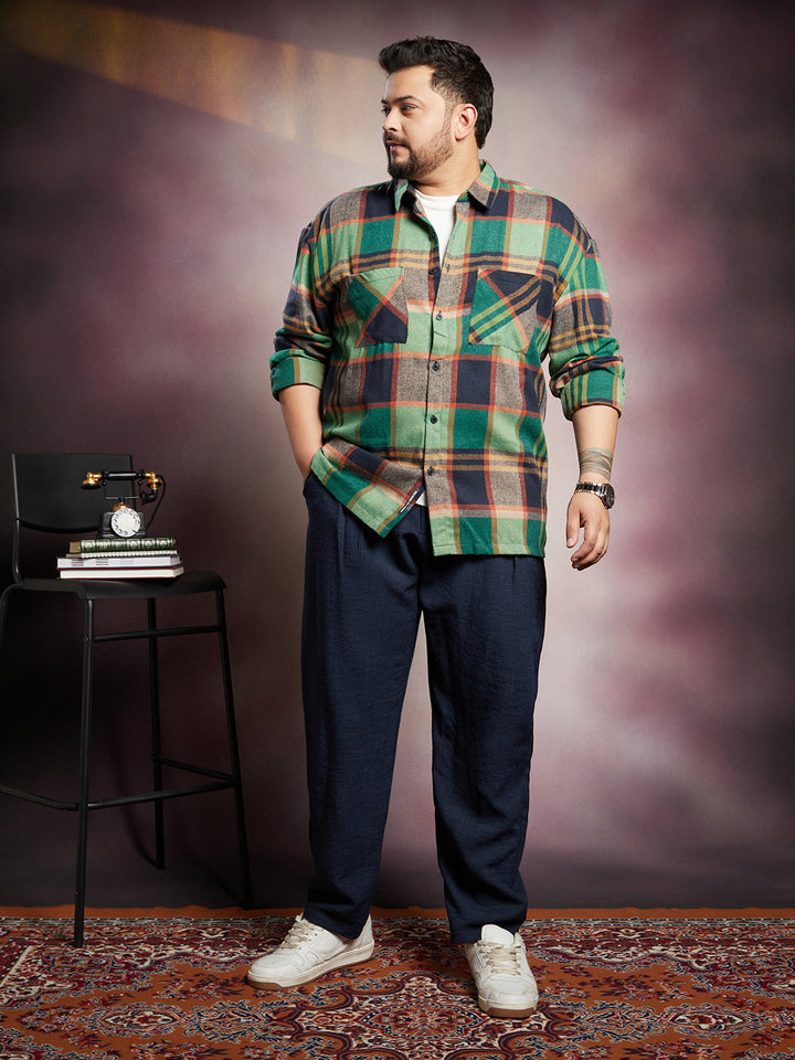 Plaid-Check Utility Shacket
