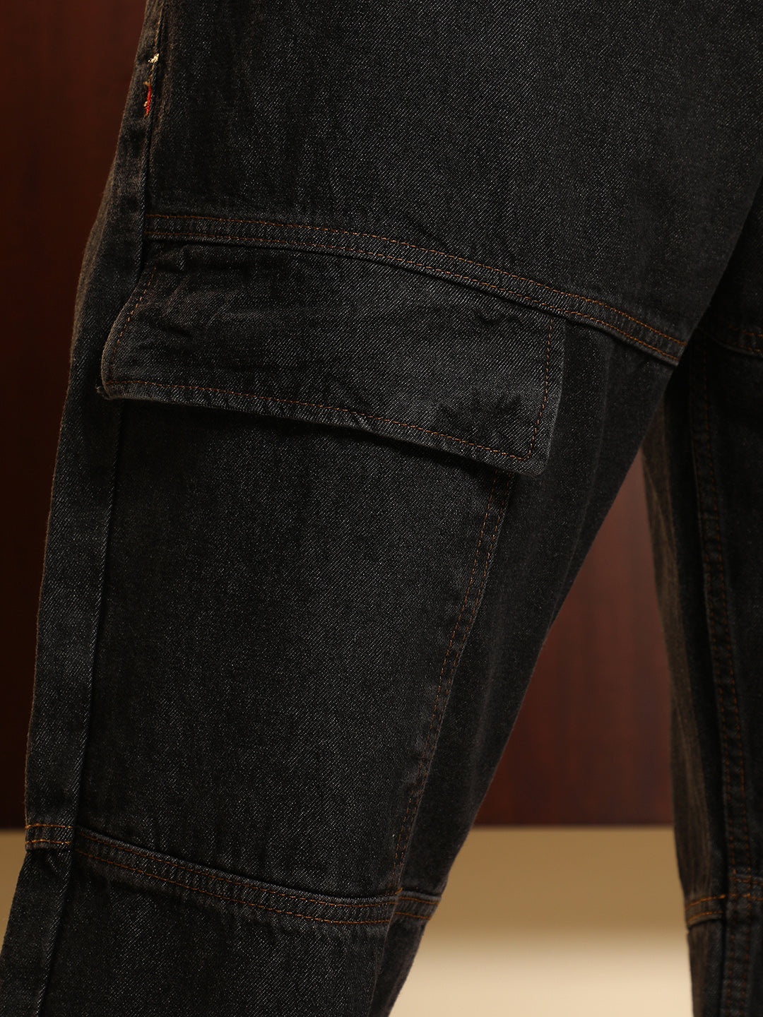 Panelled-Utility Denim Jeans