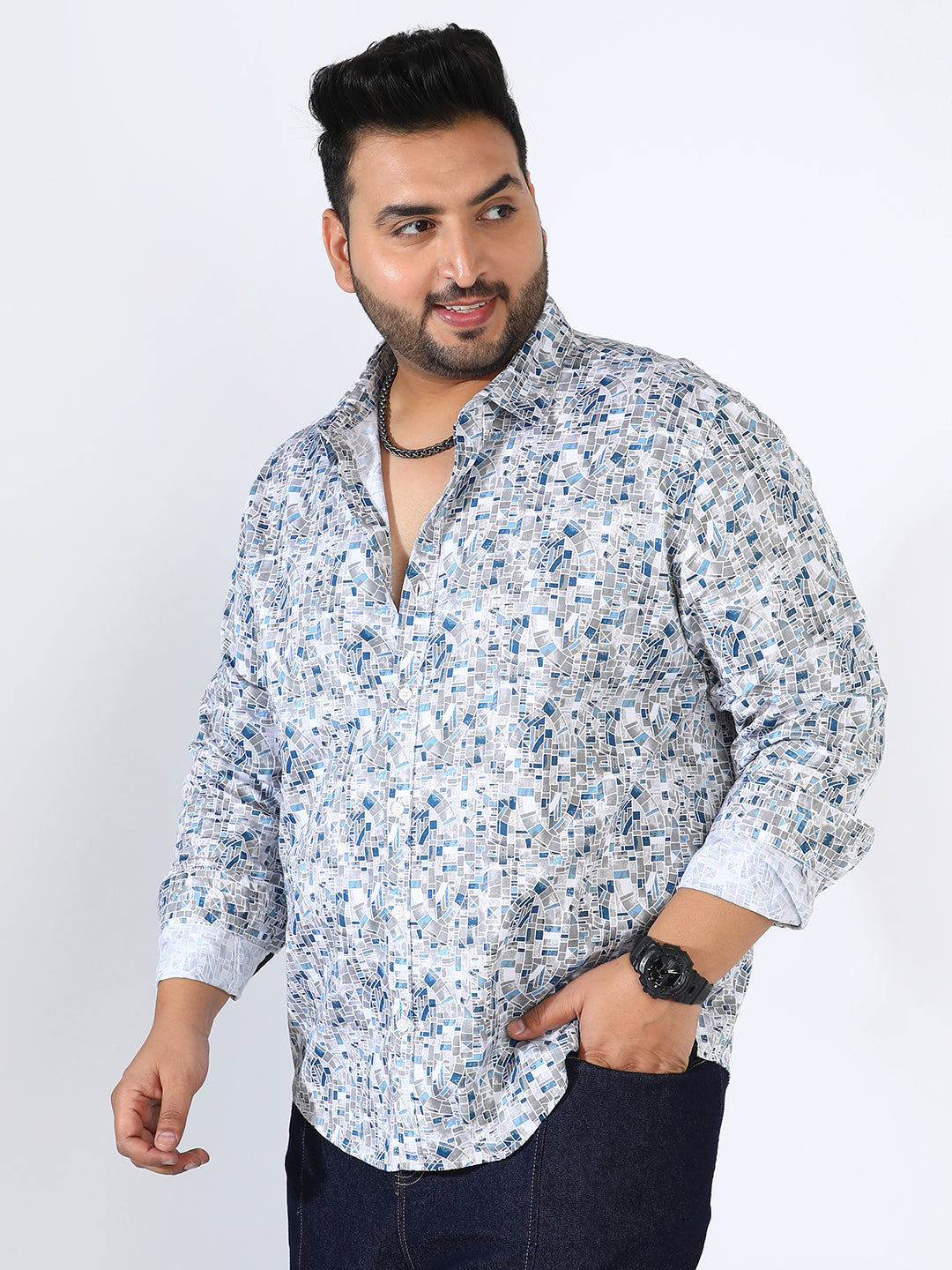 Abstract Cotton Shirt