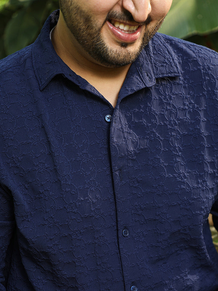 Floral-Textured Shirt