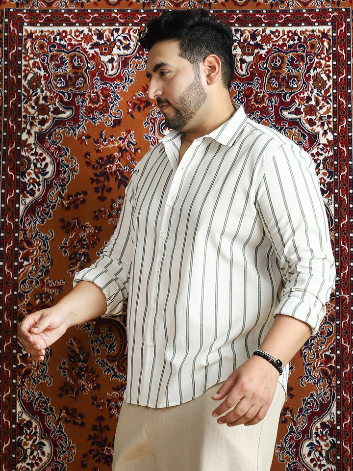 Lined Halo-Striped Shirt