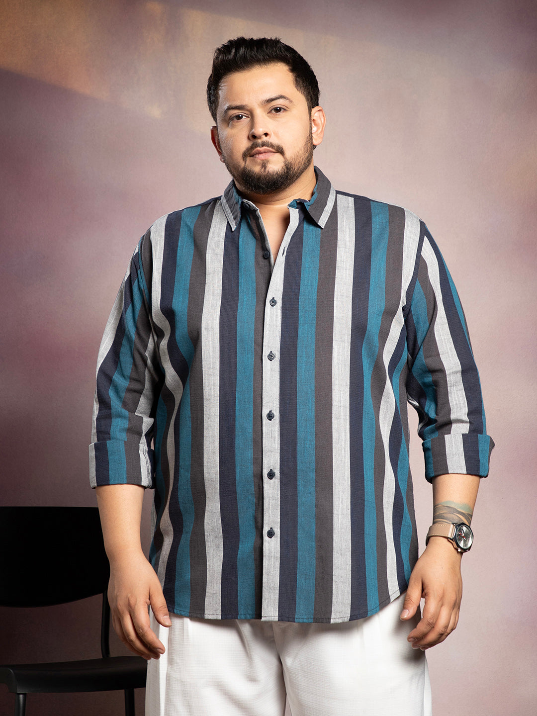 Block-Striped Shirt