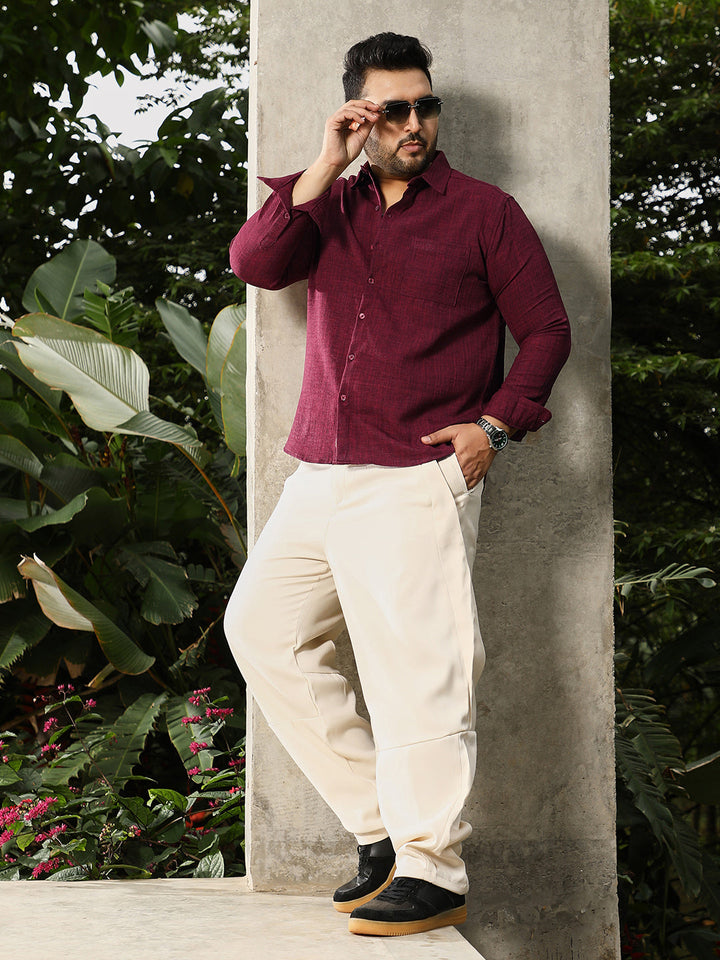 Heathered-Weave Regular Shirt