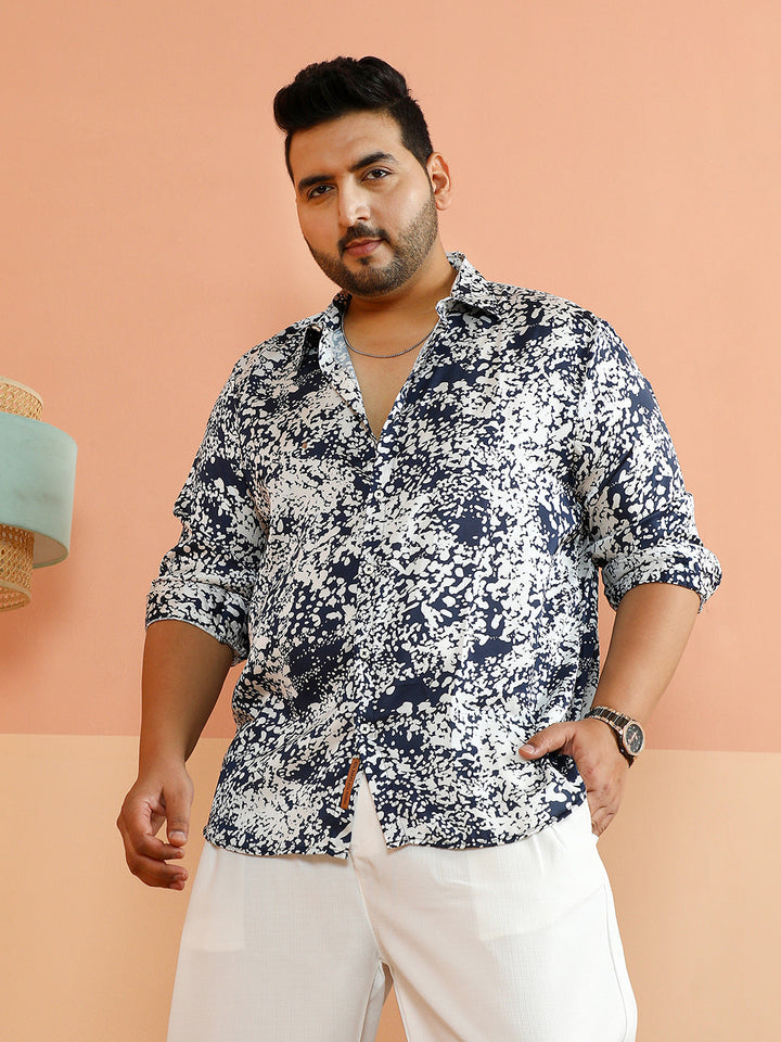 Contrast Splatter Shirt