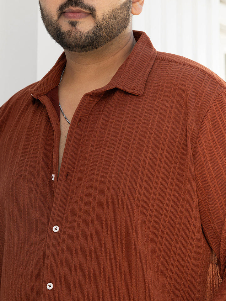 Ribbed-Rope Tactile Shirt