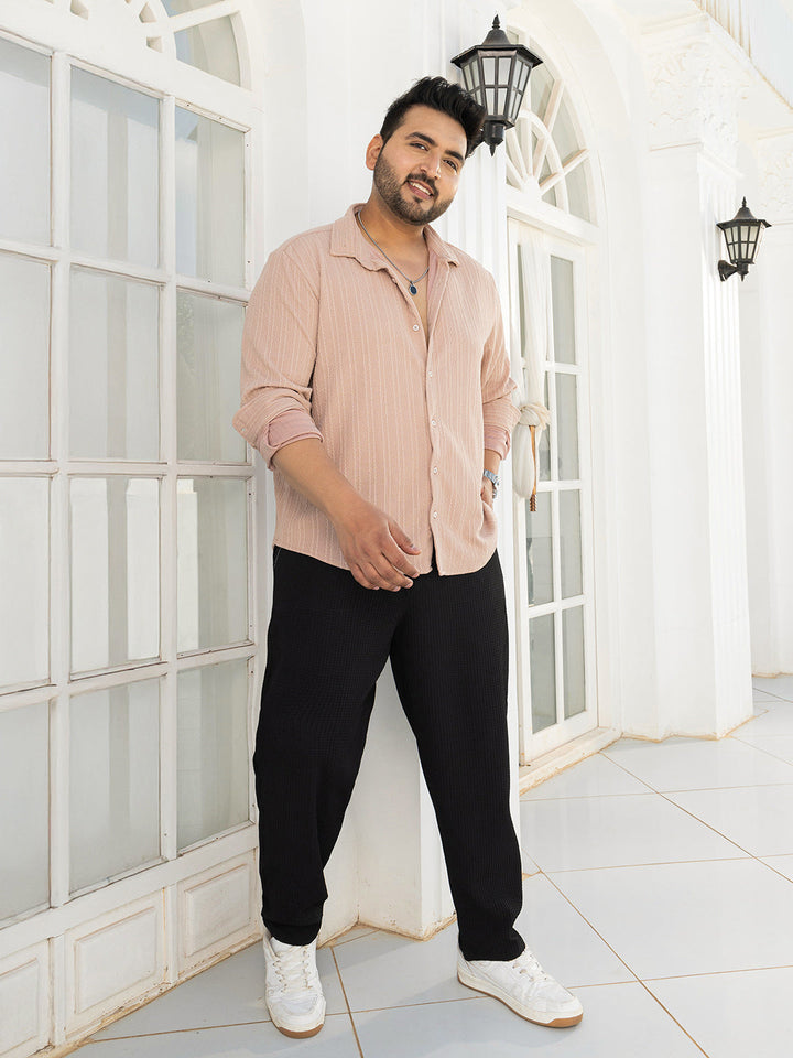 Ribbed-Rope Tactile Shirt