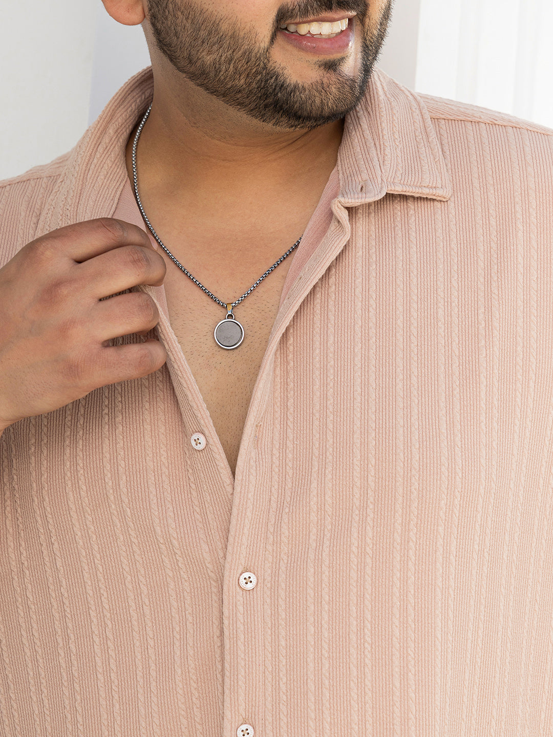 Ribbed-Rope Tactile Shirt