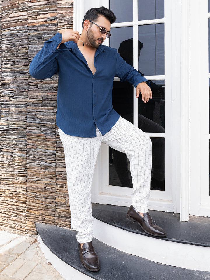 Chevron-Panel Tactile Shirt