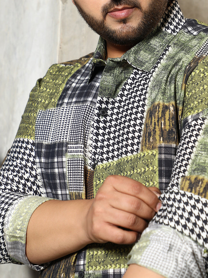 Houndstooth Block Shirt