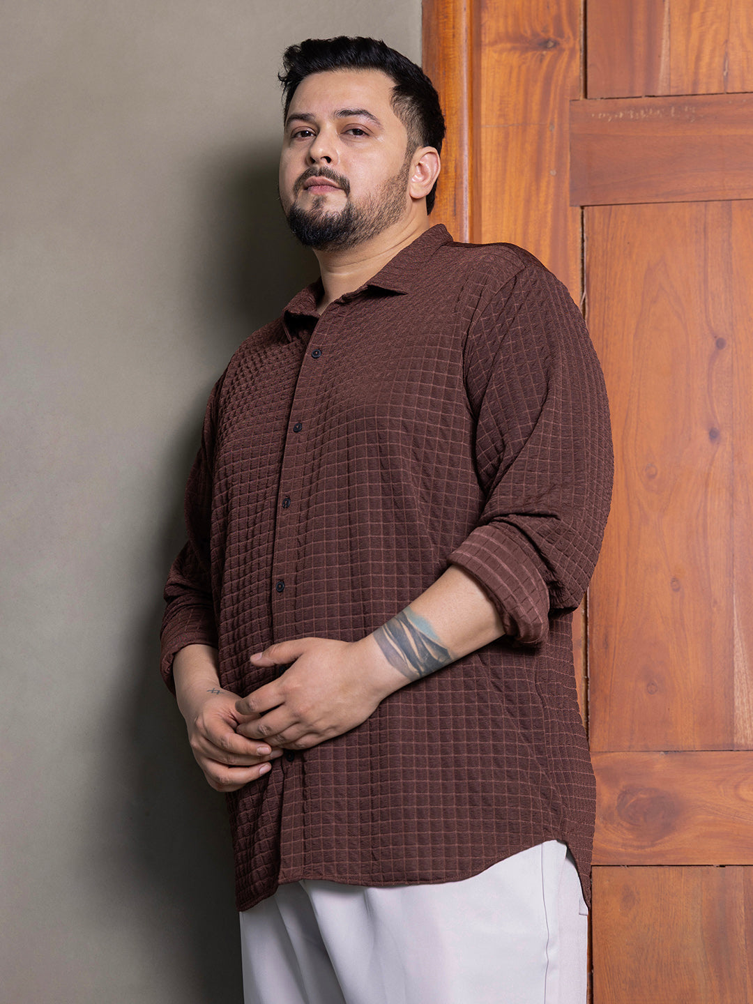 Cube-Textured Shirt