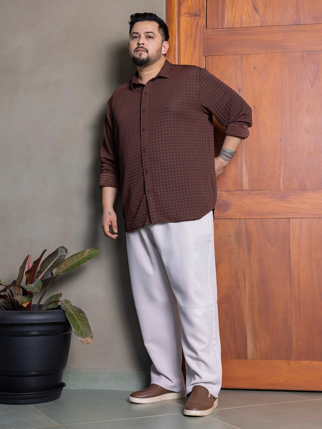 Cube-Textured Shirt