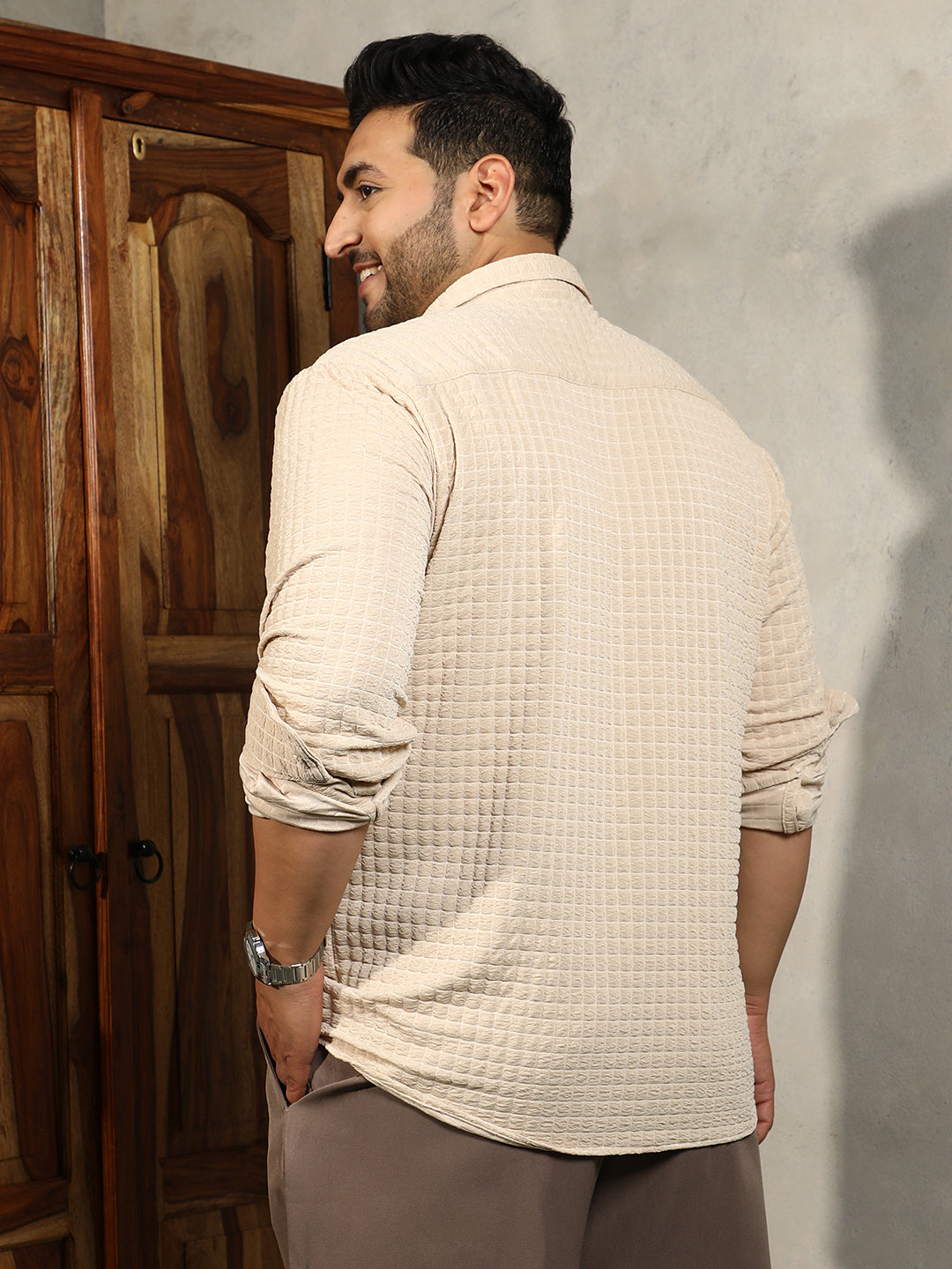 Cube-Textured Shirt
