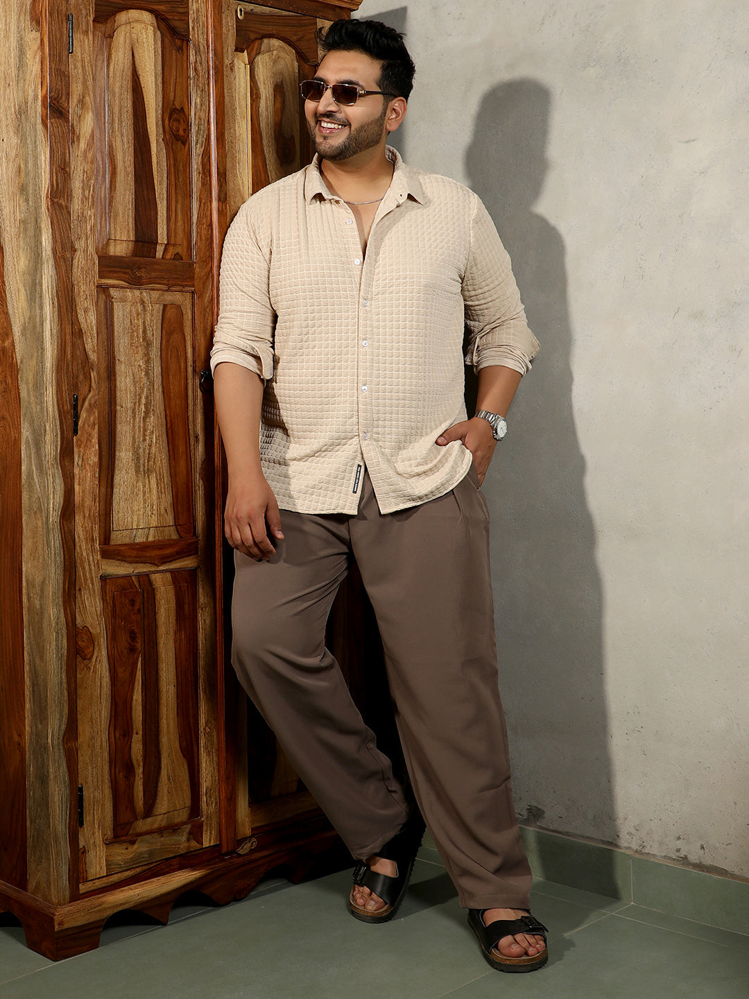 Cube-Textured Shirt