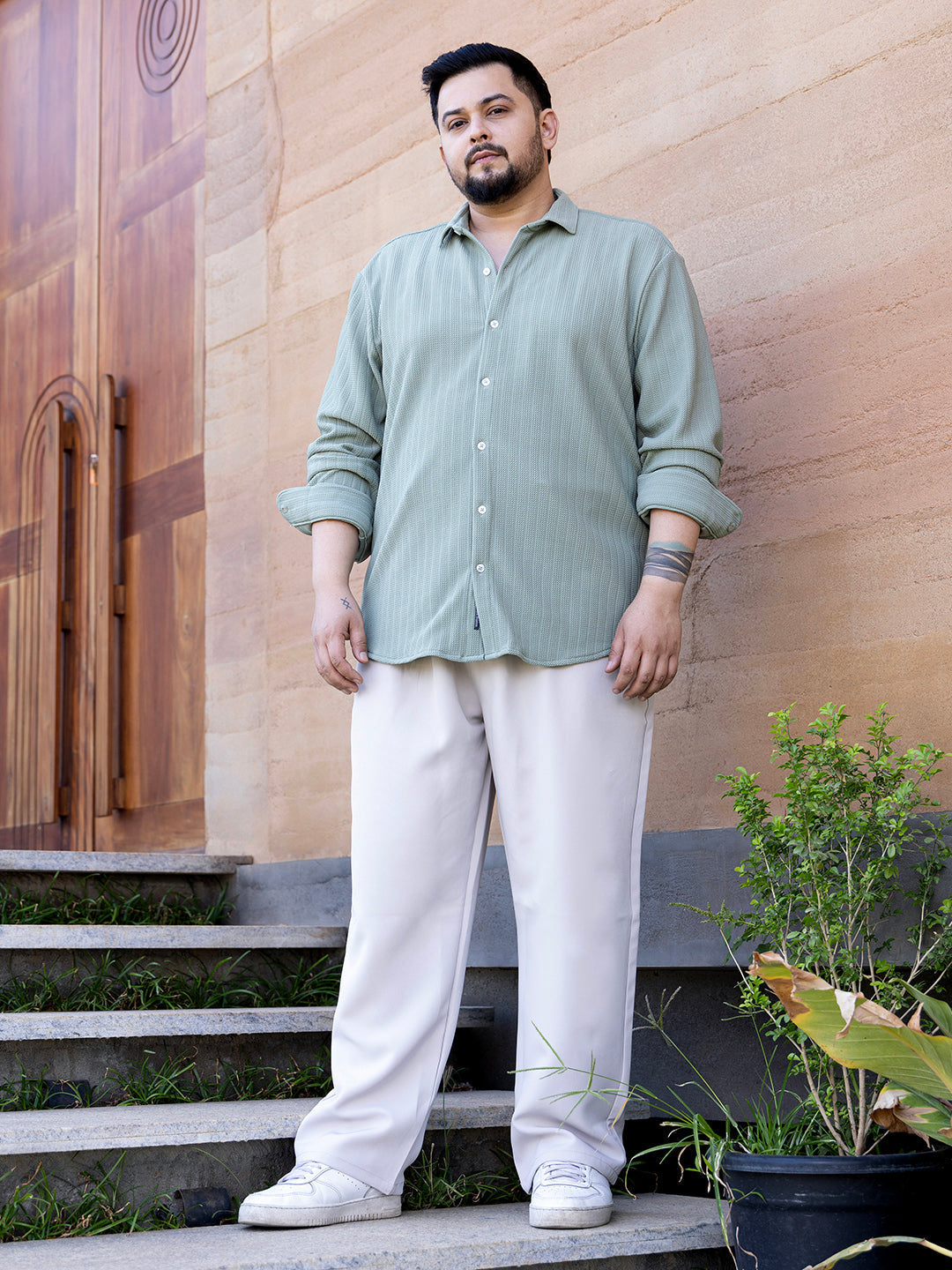 Rope-Textured Shirt